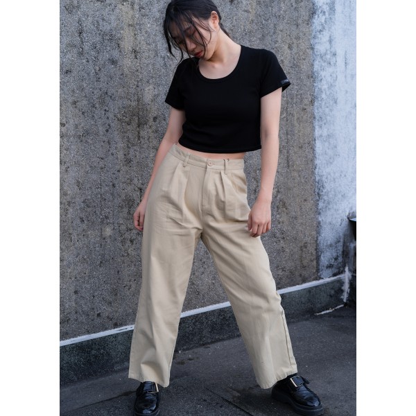 High Waist Straight Leg Pants